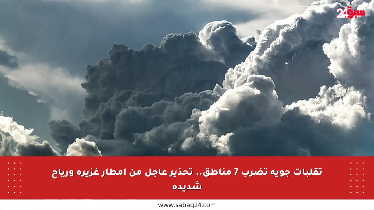 تقلبات جوية تضرب 7 مناطق.. تحذير عاجل من أمطار غزيرة ورياح شديدة